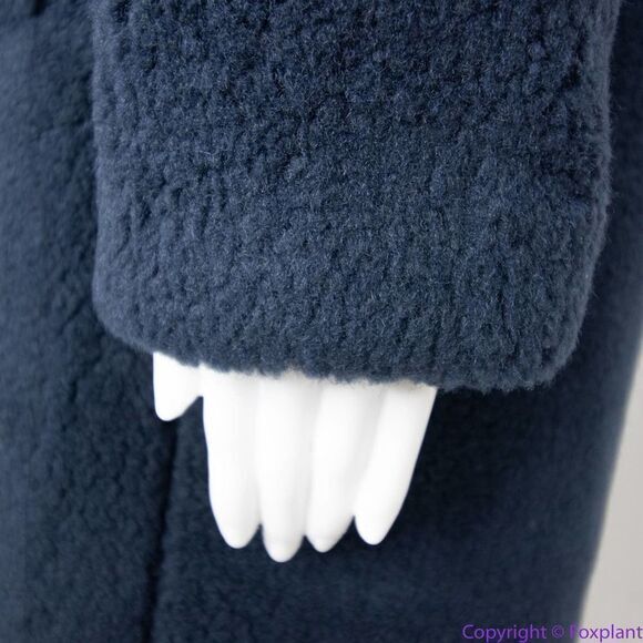 NEW Madewell blue (Re)sourced Sherpa Teddy‎ Coat, size M - Picture 11 of 16